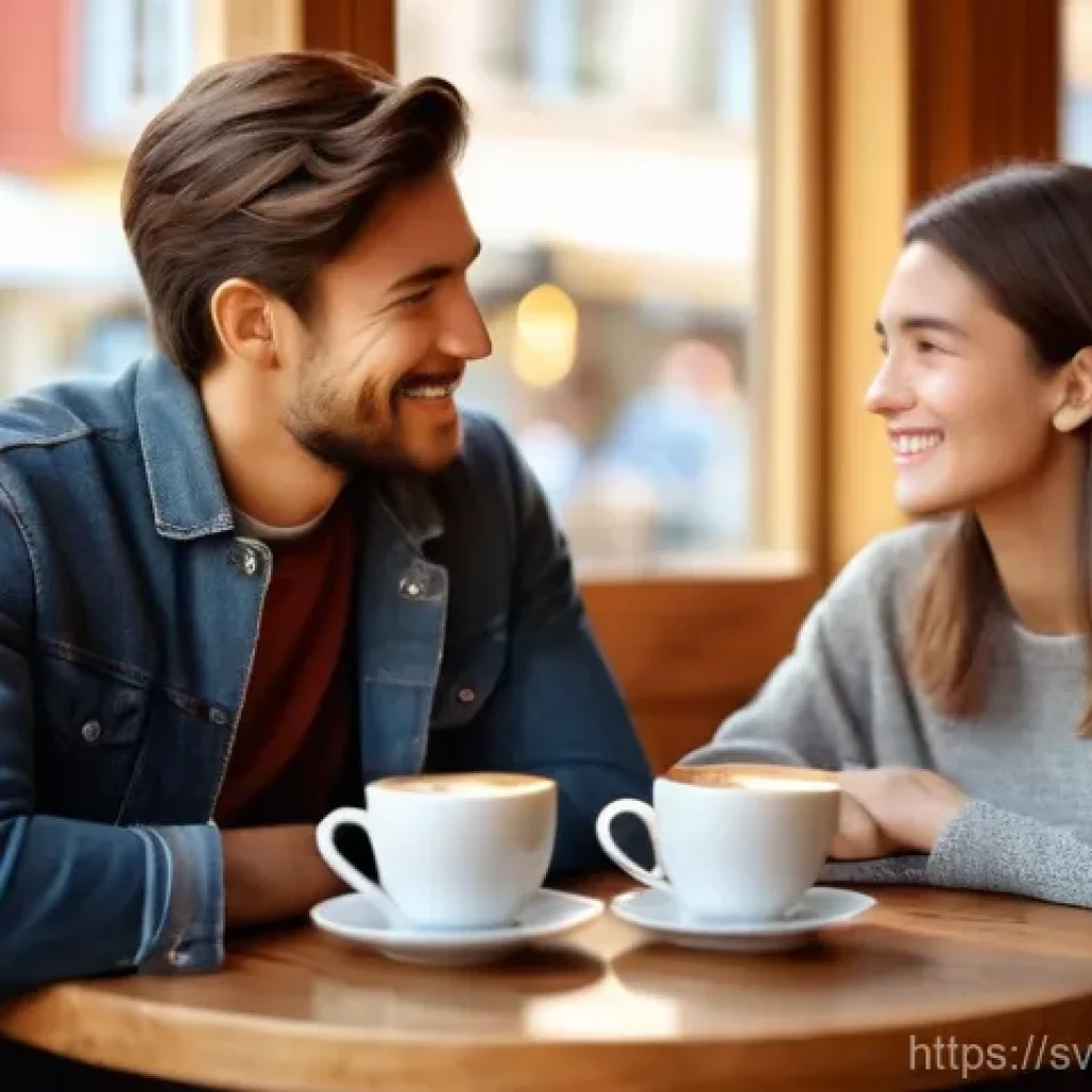 소통에 있어 경청의 가치 - **Prompt 1: Cozy Cafe Connection**
"A scene inside a warm and inviting café. Two friends, both a...